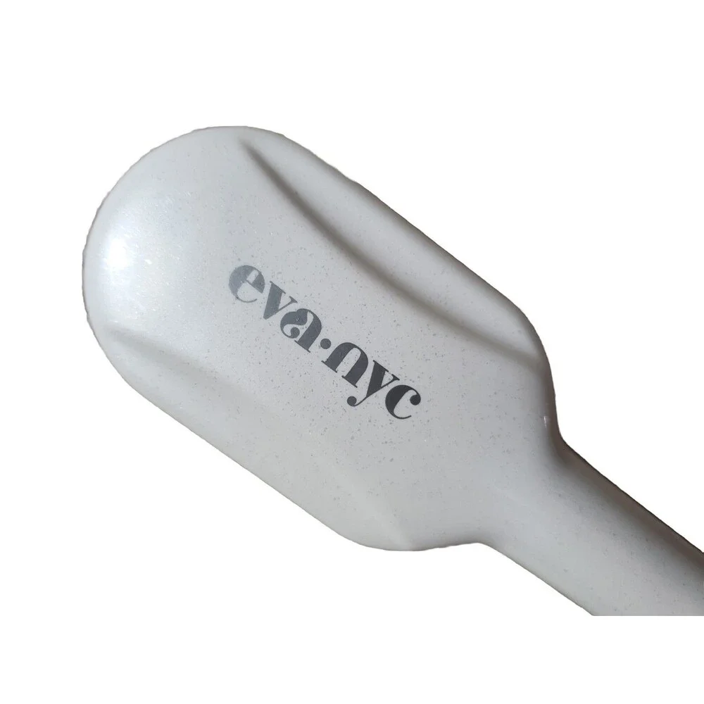 Eva NYC Mini Straightening Brush Healthy Heat Thermal White Travel Tested Cord